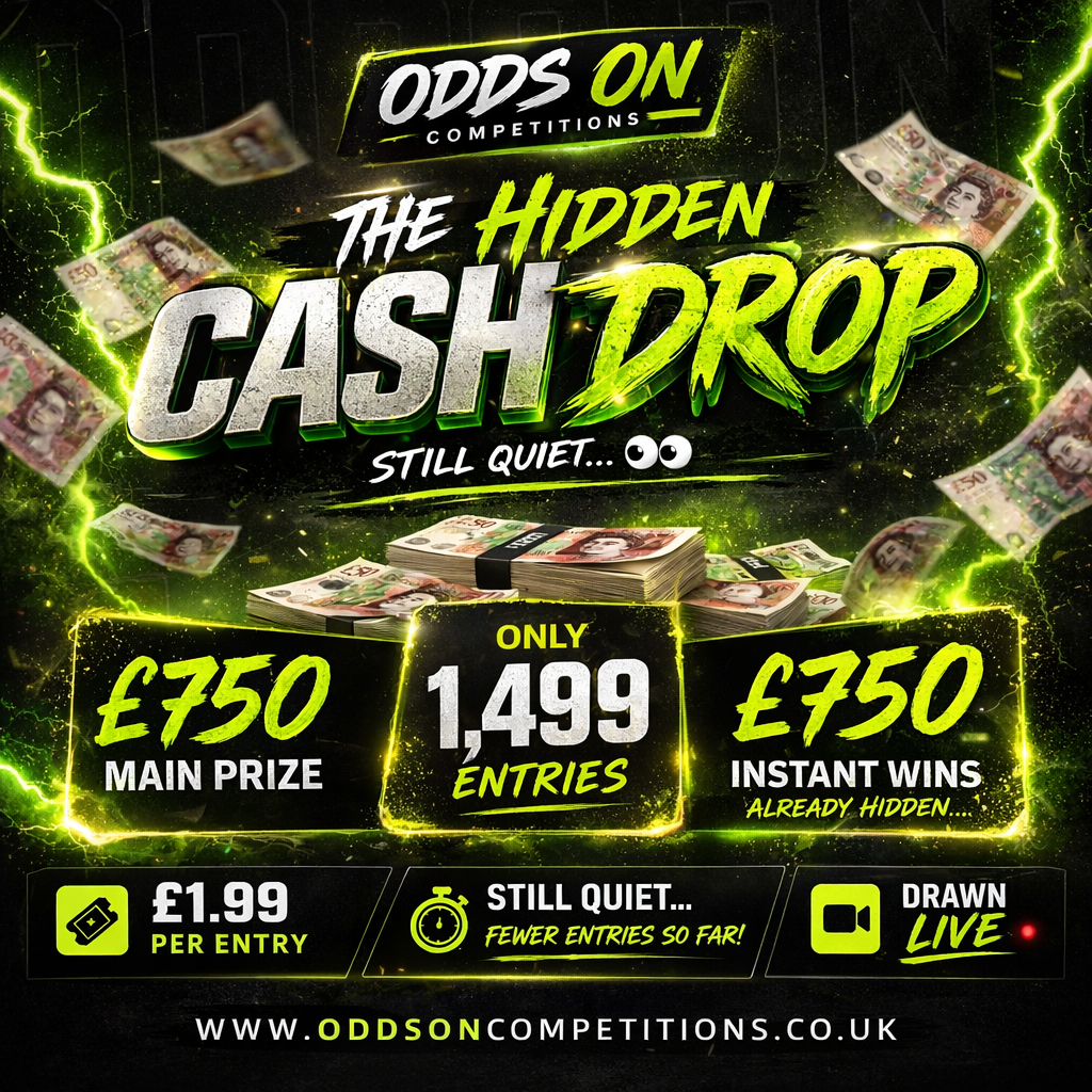 💸 £1,500 Hidden Cash Drop – 110 Instant Wins + £750 Final 👀