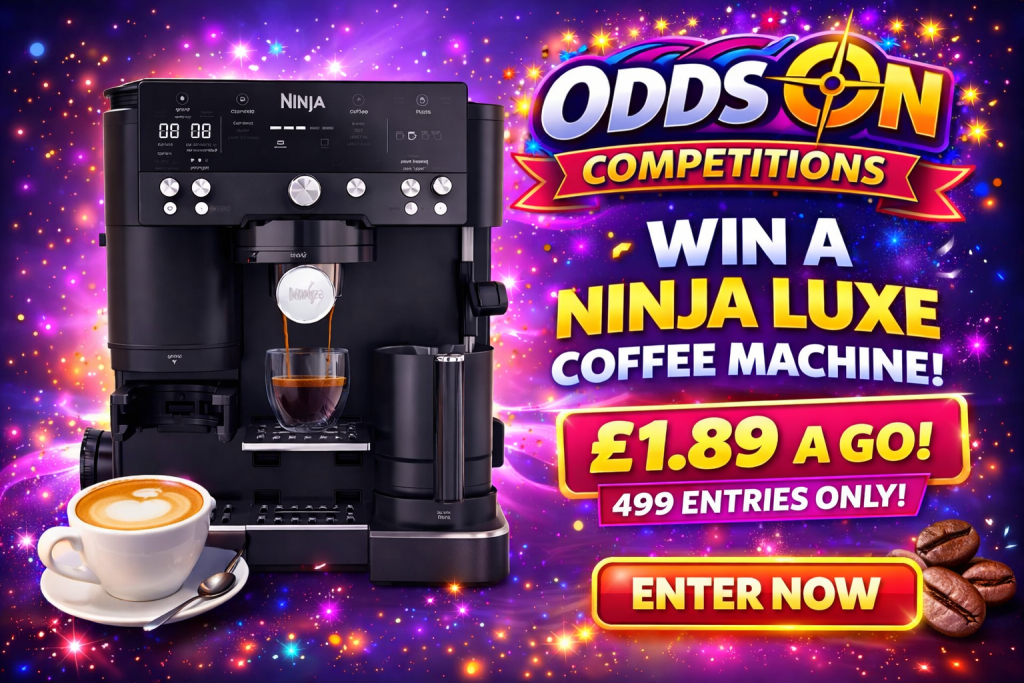 Win This Ninja Luxe Coffee Machine – Only £1.89 | 499 Entries
