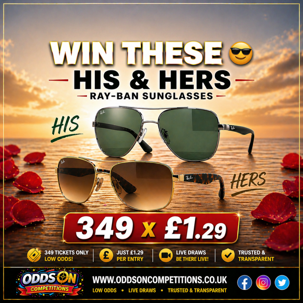 WIN His & Hers Ray-Ban Sunglasses 😎 | LOW ODDS – £1.29 Only!