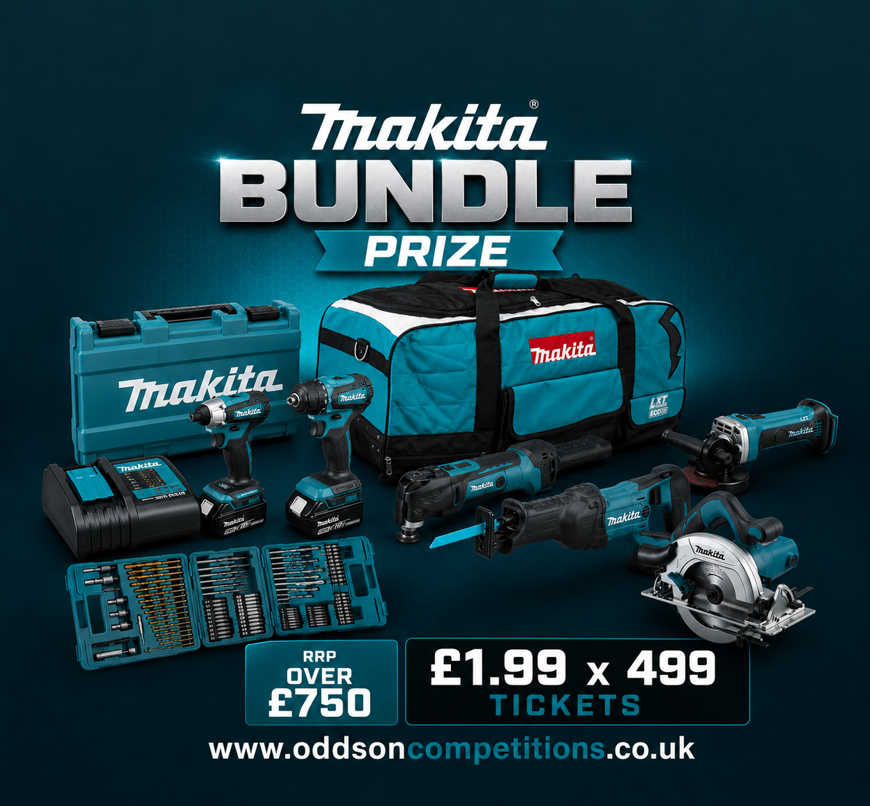 Makita Power Tool Bundle Worth Over £750 - £1.99