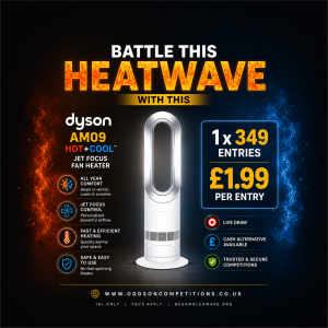 Beat The Heatwave With Dyson AM09 Jet Focus Fan + Heater - ONLY £1.99