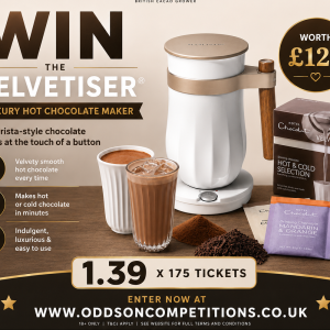 Win this Hotel Chocolat Velvetiser Luxury Hot Chocolate Maker 0 Only £1.39