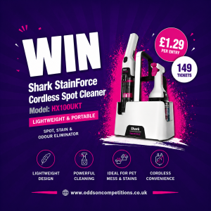 WIN a Shark StainForce Cordless Spot Cleaner - Only 149 Tickets
