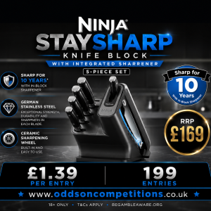 🔥 Upgrade Your Kitchen with the Ninja StaySharp Knife Block - Stay Sharp 10 Years - RRP £169