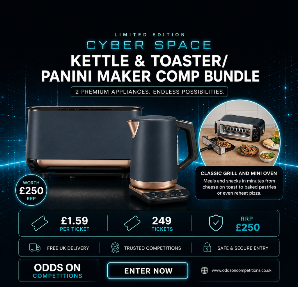 🔥Win The Limited Edition Ninja Cyber Space Set Toaster/Panini/Kettle - £250