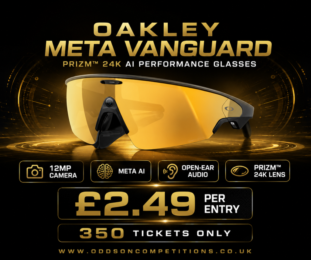 Oakley Meta Vanguard Prizm™ 24K AI Glasses - Only 350 Tickets - £2.49